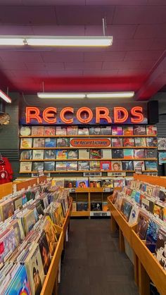 the record store is full of records and cds for all kinds of people to read