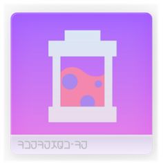 an image of a pink and purple background with a white frame in the center that says g f cofffec