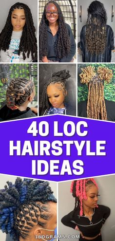 Save this pin for a variety of trendy loc styles perfect for any occasion! From elegant updos to boho chic vibes, these styles are sure to inspire your next look. #LocStyles #HairInspo #FashionBlog Dark Brown Dreads Black Women, Loc Styles On Long Locs, Updo Loc Styles For Women Long, Updos For Short Locs, French Roll Loc Style, Loc Mohawk Styles Women, Loc Down Styles, Elegant Loc Updo Styles Black Women, Sister Locs Style