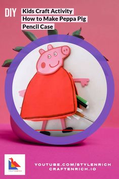 an image of a peppa pig on the cover of a crafting activity book