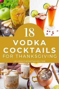 Friendsgiving Cocktails Vodka, Vodka Cocktails For Fall, Easy Fall Drinks Alcohol Recipes, Fall Inspired Vodka Cocktails, Titos Vodka Drinks Fall, Fall Drinks Vodka, Friendsgiving Cocktails Easy, Fall Vodka Drinks Easy, Fun Thanksgiving Cocktails