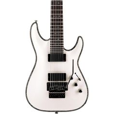 an electric guitar is shown on a white background