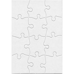 a white puzzle piece with missing pieces