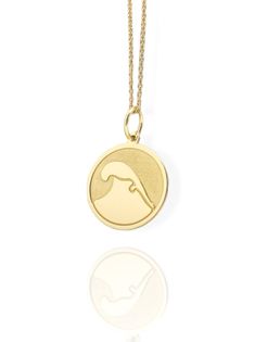 9K Solid Gold Wave Necklace - Ocean Wave Pendant - Gold Wave Jewelry  Find all the information you need about your pendant : Material: 9K Solid Real Gold Stamp: 375 (9K) Pendant's Size: ( 6 sizes available) -       0.55 inches / 14mm  (diameter) -       0.62 inches / 16mm (diameter) -0.70 inches / 18mm (diameter) -0.78 inches / 20mm (diameter) -0.86 inches / 22mm (diameter) -0.94 inches / 24mm (diameter) Pendant Thickness: 0.5mm Inner diameter of the jumpring: 4mm FREE Backside Engraving Gift Box Included! Necklace Length: (thin and dainty) - Without Chain - 16 inches / 40cm - 18 inches / 45cm - 20 inches / 50cm Add your personalized engraving on the back for FREE, we recommend a maximum of 5 lines with 10-15 characters on each side. Personalized/Custom orders cannot be returned. Our works Yellow Gold Pendant Jewelry For The Beach, Gold Ocean-inspired Round Pendant Jewelry, Ocean Pendant Gold, Ocean-inspired Gold Charm Necklace For Gift, Adjustable Gold Ocean-inspired Charm Necklace, Wave Pendant, Wave Jewelry, Gold Beach, Ocean Necklace