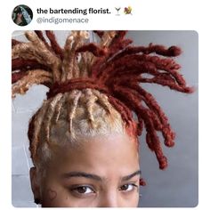 Ginger Blonde Locs, Layered Locs, Locs Dyed, Locs Ideas, Blonde Locs, Dyed Locs, Dyed Dreads, Ginger Blonde