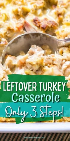 leftover turkey casserole recipe with only 3 steps