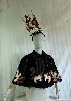 Merry Go Round Vintage Velvet silk lace and braid Carousel Carousel Costume, Vintage Clown Costume, Outfit Accessories Ideas, Dressmaking Tutorials, Circus Fashion, Purple Braids, Circus Outfits, Circus Aesthetic, Costume Capes