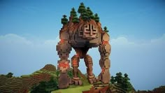 an image of a giant robot made out of rocks