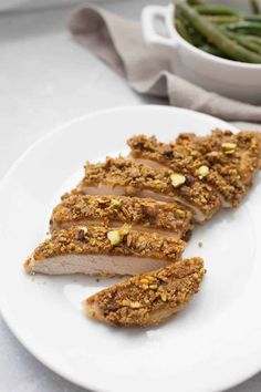 Switch up your normal dinner routine and give this pistachio crusted chicken a try! You'll be surprised when your whole family can enjoy it. Pistachio Chicken Recipe, Pistachio Crusted Chicken, Pistachio Chicken, Dijon Mustard Chicken, Maple Mustard Chicken, Almond Crusted Chicken, Dijon Chicken, Mustard Recipe, Indulgent Food