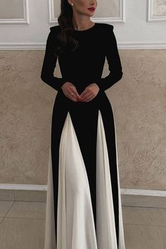 Long Sleeve Gala Dress, Elegant Modest Dresses, Dramatic Sleeves Dress, Materials Gown Style, Modest Long Dresses, High Waist Maxi Dress, Gown Party Wear, Long Dresses Elegant, Get Glam