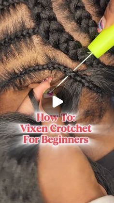 Brittany | Traveling Hair Stylist | How To: Vixen Crotchet For Beginners. Follow To See New Tutorials. Call or text 301-485-9298 . Traveling Stylist Serving All States Now.... | Instagram How To Do Single Crochet Braids, How To Crochet Braids Tutorials, How To Crochet Twist Braids, Two Strand Twist Braids Hairstyles, Crochet Twist Tutorial, Simple Crochet Braids, Diy Crochet Hairstyles Protective Styles, Twist With Expression Hair, Easy Crochet Braids Hairstyles