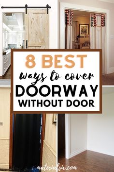 the 8 best ways to cover doorways without doormats in this postcard collage