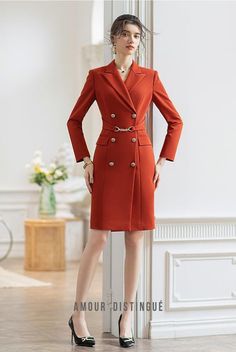 Party Wear Dresses For Women, Double Breasted Dress, Classic Shirt Dress, Power Dressing, Peak Lapel, Double Breasted Coat, Dress Silhouette, Double Breasted Blazer, Party Wear Dresses