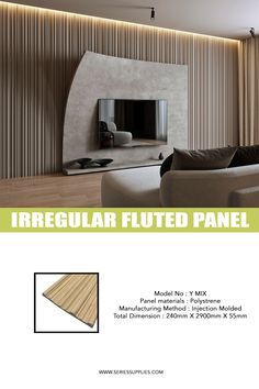 irregular fluted panel Fluted Wall Panel Tv, Popular Living Room