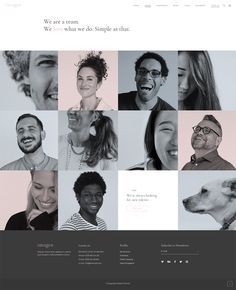 the website is designed to look like it has many different people smiling and looking at each other