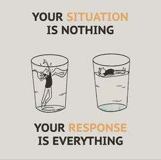 an image of two glasses with water in them and the words your situation is nothing