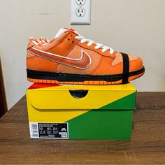 Nike Sb Dunk Low Orange Lobster Size 10m Fd8776-800 New Authentic Regular Box. Comes With Bands & Extra Laces. 100% Authentic. In-Hand Ready To Ship. No Major Flaws Seen. Brand New. Please See Pics Above For A Closer Look At Product. Legit Seller. Vintage Nike Shoes, Dunk Low Orange, Nike Air Force Max, Nike Air Max 200, Rare Shoes, Nike Air Max Mens, Nike Sb Dunk Low, Nike Tennis Shoes, Sb Dunk Low