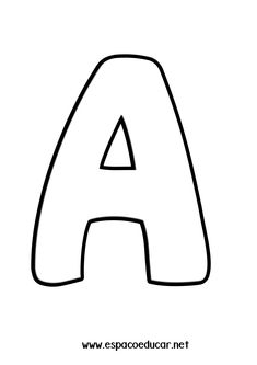 the letter a coloring page is shown