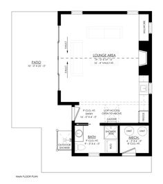 the floor plan for a two bedroom apartment with an attached kitchen and living room area