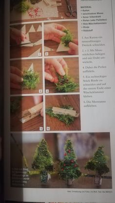 instructions for making miniature christmas trees