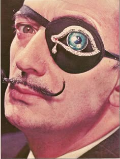 a man with an eye patch on his nose