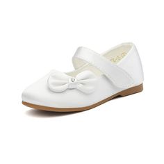 These cute girls ballet flats can be used as party shoes,flower girls shoes,school dress shoes,even daily wear. Perfect for all formal and informal occasions,it's will look great in almost any situation,never goes out of vogue,a refined look easily catches the eyes in the crowd and is a must have for every girls closet. Size: 8 Toddler.  Color: White.  Gender: female.  Age Group: kids. Flower Girls Shoes, Dress Flat Shoes, Toddler Girl Dress Shoes, Shoes School, Crib Shoes Girl, Girls Ballet Flats, Girls Closet, Dream Future, Flower Girl Shoes