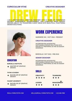 a professional resume for a graphic designer