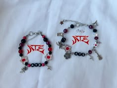 You'll get two bracelets 🖤 Made by order  Length can be personalized Chain: stainless steel  Please don't hesitate to ask any questions! All my products are belong to me please do not copy! Bracelet Making Set, How To Make A Chain Bracelet, Straykids Bracelets, Skz Bracelets, Friendship Bead Bracelets Ideas, Skz Jewelry, Skz Bracelet Ideas, Straykids Beads Bracelet, Skz Inspired Jewelry