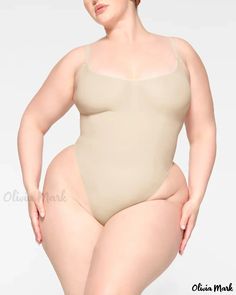 Olivia Mark - V-Neck Seamless Shapewear Bodysuit for Women Seamless Shapewear, Ruched Bodysuit, Scoop Neck Bodysuit, Shapewear Bodysuit, Romantic Lace, Style Chic, Olivia Mark, Shapewear, Spaghetti Strap