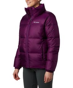 Columbia Women's Puffect Jacket Purple Winter XS MSRP $160 NWT Color: Purple Size: Extra Small MSRP: $160 Condition: New With Tags Elevate your winter wardrobe with the Columbia Women's Puffect Jacket in a stunning shade of purple. The short length and regular fit make it perfect for travel and casual occasions alike. The jacket features long sleeves with polyester insulation for warmth in the winter, fall, and spring seasons. The puffer jacket is made with water-resistant polyester outer shell material and lined with nylon for added comfort. It comes with a zip closure and accentuated with a Columbia logo and zipper. This Women's Puffect Jacket is brand new with tags and available in size XS. Don't miss this opportunity to add this stylish and functional jacket to your wardrobe today! Insulated Jacket Women, Outdoor Kit, Plus Size Designers, Plus Size Shopping, Parka Jacket, In The Winter, Jackets Online, Trendy Plus Size, Boot Shoes Women