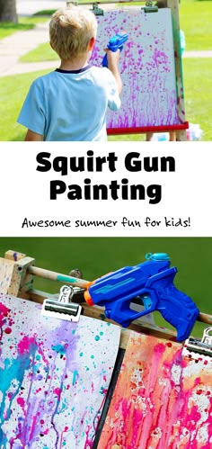 Outdoor Kids Crafts Summer, Outside Painting For Kids, Summertime Kids Activities, Crafts For Summer For Kids, Summer Time Kids Activities, Summer Time Fun For Kids, Dollar Store Summer Fun For Kids, Fun Summer Projects For Kids, Kids Summer Learning Activities