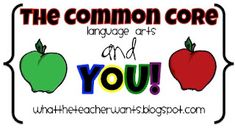 the common core language arts and you with an image of two apples, one green apple