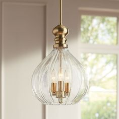 Possini Euro Design Houten Soft Gold Mini Pendant Chandelier 11 1/2" Wide Modern Fluted Clear Glass 3-Light Fixture for Dining Room Kitchen Island - Walmart.com Traditional Cabinets Kitchen, Kenwood House, Living Room Lighting Tips, Dining Room Light Fixtures, Island Pendant Lights, Contemporary Pendant Lights, Modern Glam