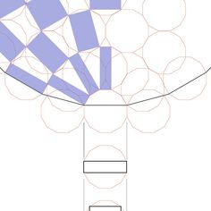 a drawing of a vase with blue and white squares on it