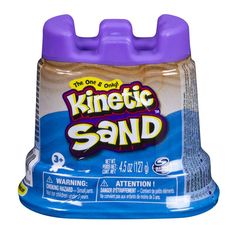 Kinetic Sand Single Container - Blue - The Country Christmas Loft Sand For Kids, Play Sand, Sand Toys, Kinetic Sand, Wheat Gluten, Spin Master, Container Size, Creative Skills, Sand Castle