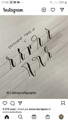 an instagram page with writing on it