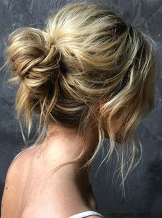 Birthday Hairdo, Loose Wedding Updo, High Bun Wedding Hair, Hairstyles For Blondes, Boho Updo Hairstyles, Elopement Hair, Hair Bump