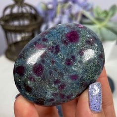 You Choose Ruby Kyanite Palm Stones, UV Reactive Ruby by NouveauCrystals on Etsy Ruby Kyanite, Uv Reactive, Dreams Into Reality, Protection Stones, Moss Agate, Crystal Items