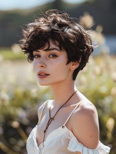 Trendy Pixie Cut Styles for Wavy Hair: Chic and Effortless Looks Pixie Textured Hair, Wave Pixie Haircut, Long Pixie Wavy Hair, Short Hair Styles Easy Pixie Cuts, Short Hair Cuts Wavy Hair, Wavy Short Haircuts, Pixie Wavy Hair, Short Wavy Hairstyle, Short Haircuts For Wavy Hair