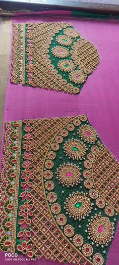 Aari Wedding Blouse Design, Bridal Aari Blouse Design, Arri Work Blouse Designs Bridal, Arry Work Blouse Designs, Marriage Aari Work Blouse Design, Hand Aari Designs For Blouses, Wedding Aari Work Blouse Designs, Aari Work Blouse Aari Work Blouse Wedding, Aari Sleeve Designs For Blouse