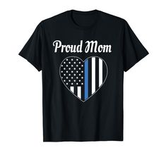 PRICES MAY VARY. Support your son or daughter by wearing this proud mom design displaying a heart and American flag. This cute design is great for those that are proud of the detective, police officer, deputy or law enforcement officer in their life. Lightweight, Classic fit, Double-needle sleeve and bottom hem Police Mom Shirt, Law Enforcement Flag, Law Enforcement Appreciation, Corrections Officer, Law Enforcement Gifts, Police Mom, Proud Wife, Shirt Display, Correctional Officer