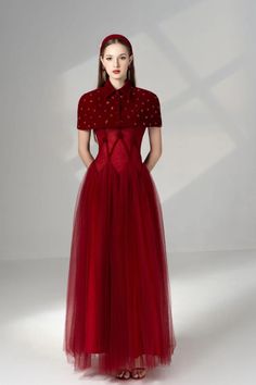 Gemini Drop Waist Cape Shoulder Mesh Maxi Set | MEAN BLVD Red Draping Dress, Luxury Cape Evening Dress For Party, Elegant Tulle Dresses For Red Carpet, Elegant Red Tulle Evening Dress, Luxury Cape Evening Dress, Elegant Evening Dress With Cape Sleeves For Banquet, Elegant Cape Dress For Banquet, Elegant Cape Evening Dress For Formal Occasions, Red Formal Dress With Cape Sleeves