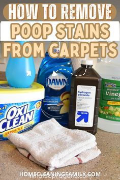 Follow this cleaning tutorial to learn how to remove poop stains from carpets. This DIY poop stain remover will get rid of the smell too. Check it out now! Putz Hacks, Smell Remover, Deep Cleaning Hacks, Sick Remedies