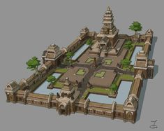 Jungle Architecture, Minecraft Temple, Jungle Temple, Egyptian Architecture, Minecraft Castle, Minecraft City, Rpg Map, Building Concept