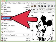 an image of mickey mouse with the text saver option highlighted on top of it