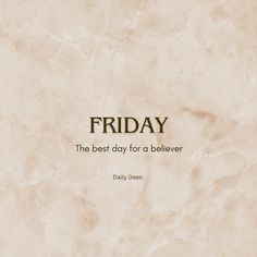 the words friday are written on a beige marble background with a brown and white border