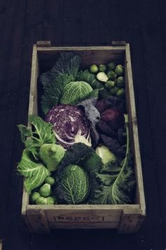 a box filled with lots of different types of vegetables