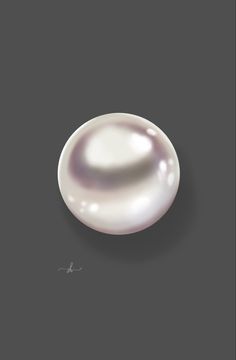 an image of a white pearl on a gray background with the word love written below it