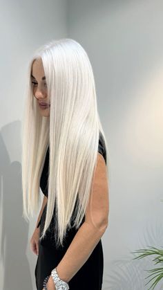 #blondhair #blondehaircolor #coloring #hairstyles #hair #волосы #блонд Long Ice Blonde Hair, Icy Platinum Blonde Hair, Long Platinum Blonde Hair, Icey Blonde, Long Platinum Blonde, Ice Blonde Hair, White Blonde Hair, Classic Hair, Beautiful Blonde Hair