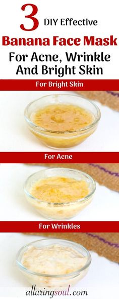 Body Whitening Home Remedies In Hindi Face Mask For Acne, Banana Mask, Mask For Acne, Skin Tightening Mask, Banana Face Mask, Skincare Solutions, Face Cream For Wrinkles, Banana Benefits, Dark Armpits